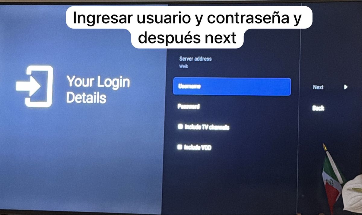 Ingresar usuario y contraseña